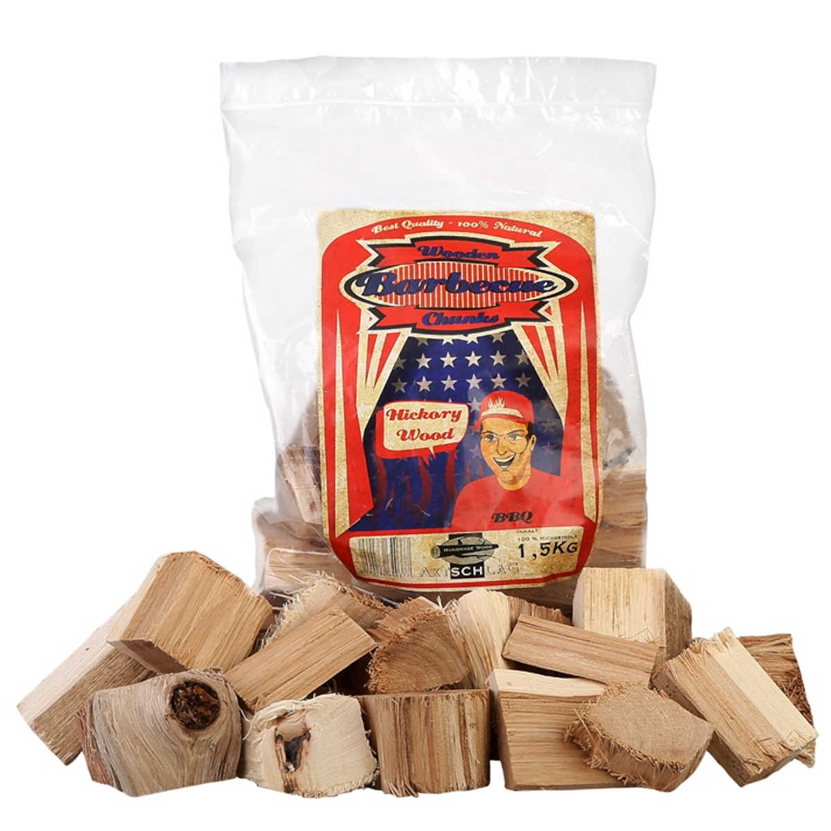 Axtschlag Wood Chunks Hickory, 1,5 kg