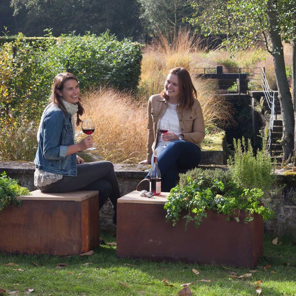 OFYR Herb Garden Bench Corten Sitzbank