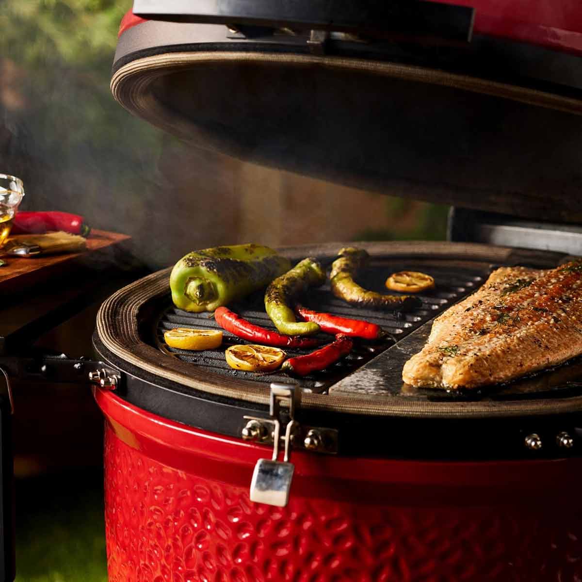 Kamado Joe Gusseisen-Grillrost | Classic Joe | halbrund