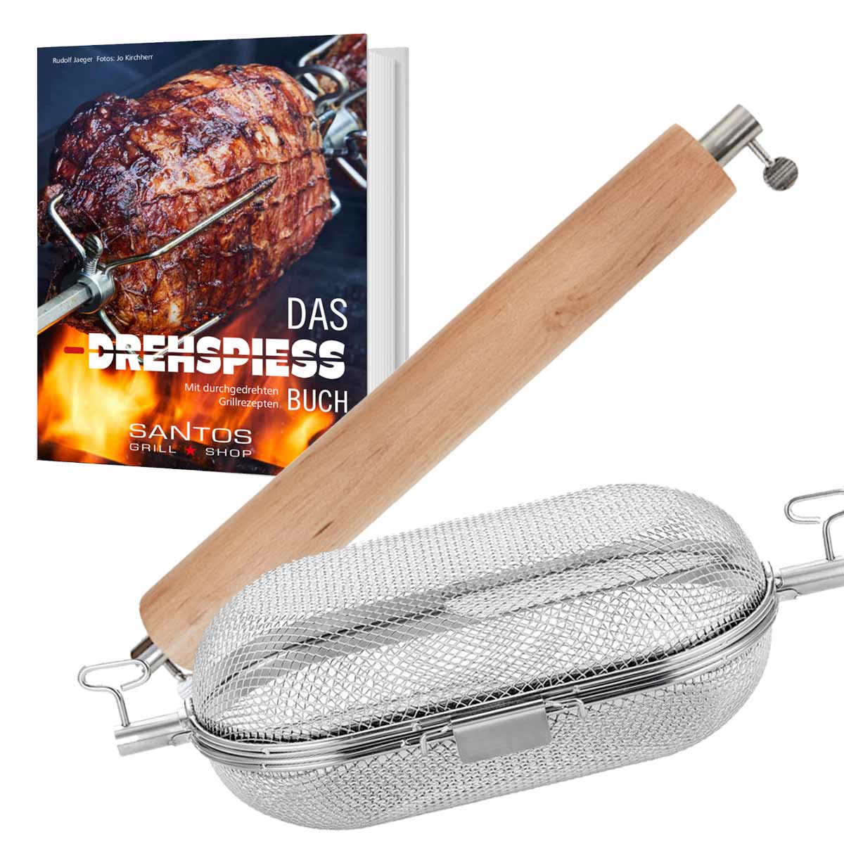 SANTOS Drehspießzubehör Set Geschenkset, 3-teilig