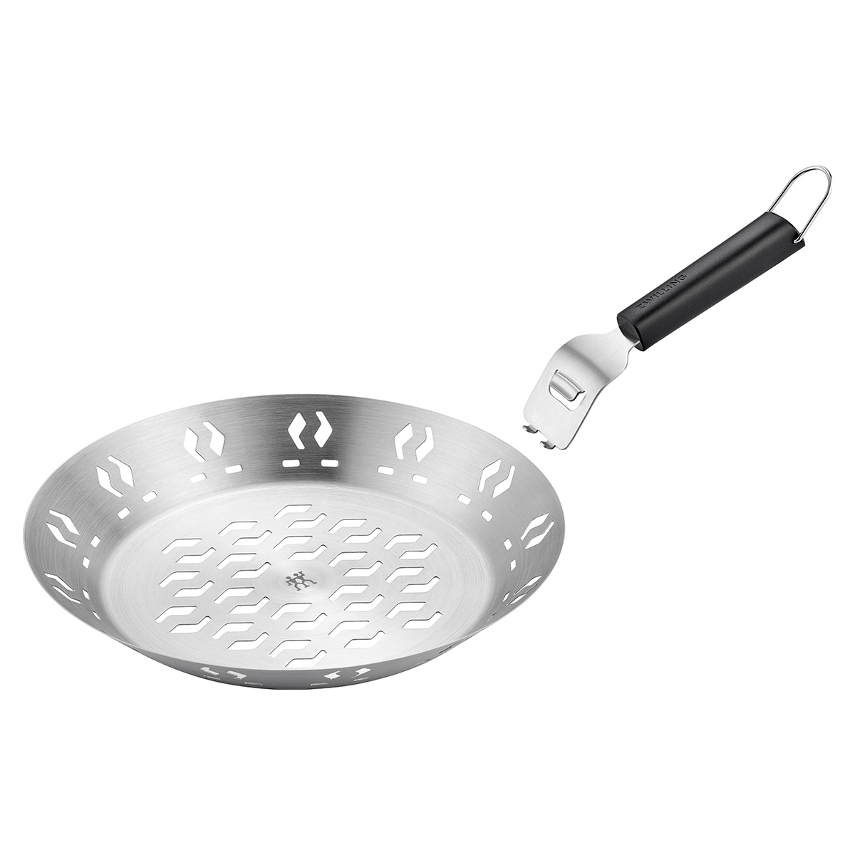 ZWILLING BBQ Grillkorb mit Griff, 26 cm, rund, Edelstahl