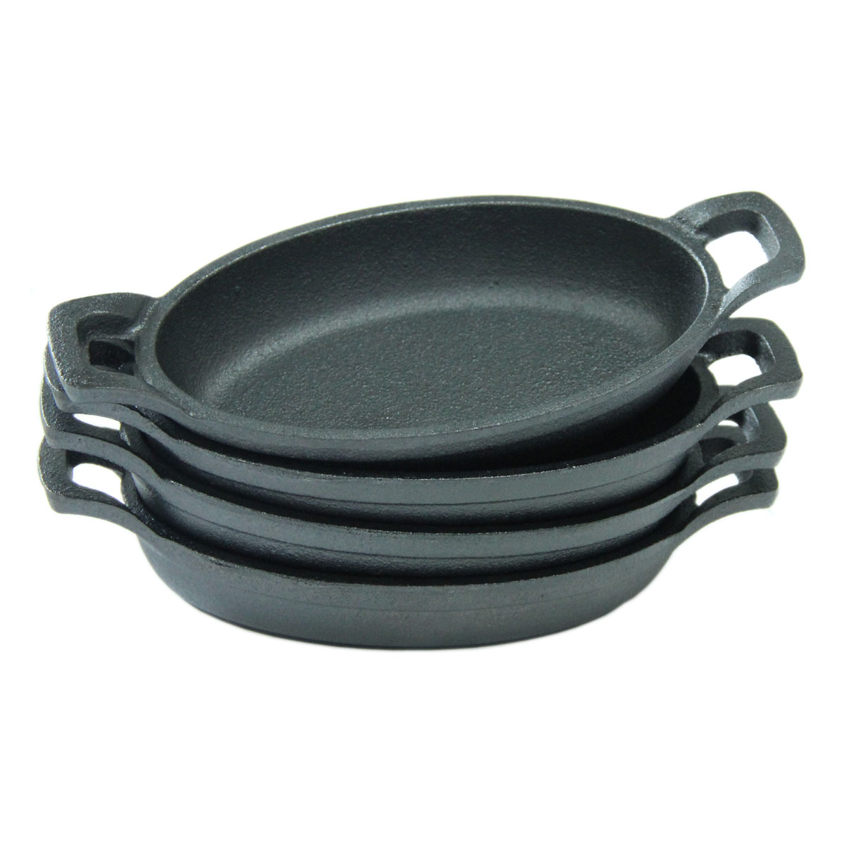 SANTOS Gusseiserne Servierpfannen 4er Set, 21,5 x 10,5 cm SANTOS Gusseiserne Servierpfannen 4er Set, 21,5 x 10,5 cm