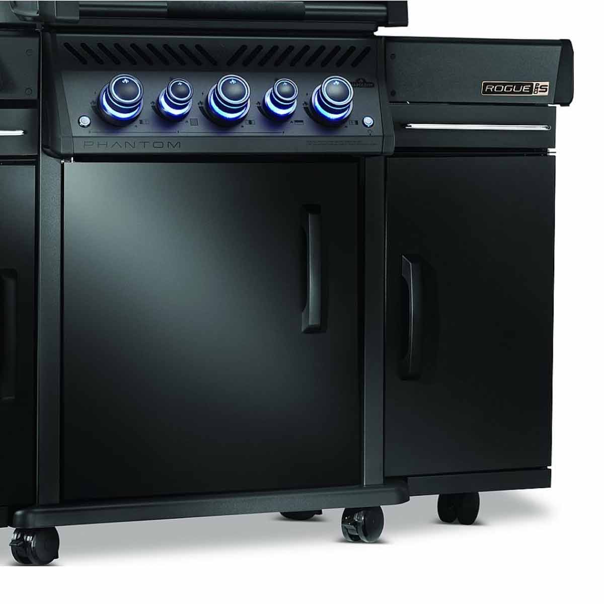 Napoleon Rogue Pro Seitenschrank, Phantom, rechts am Grill montiert