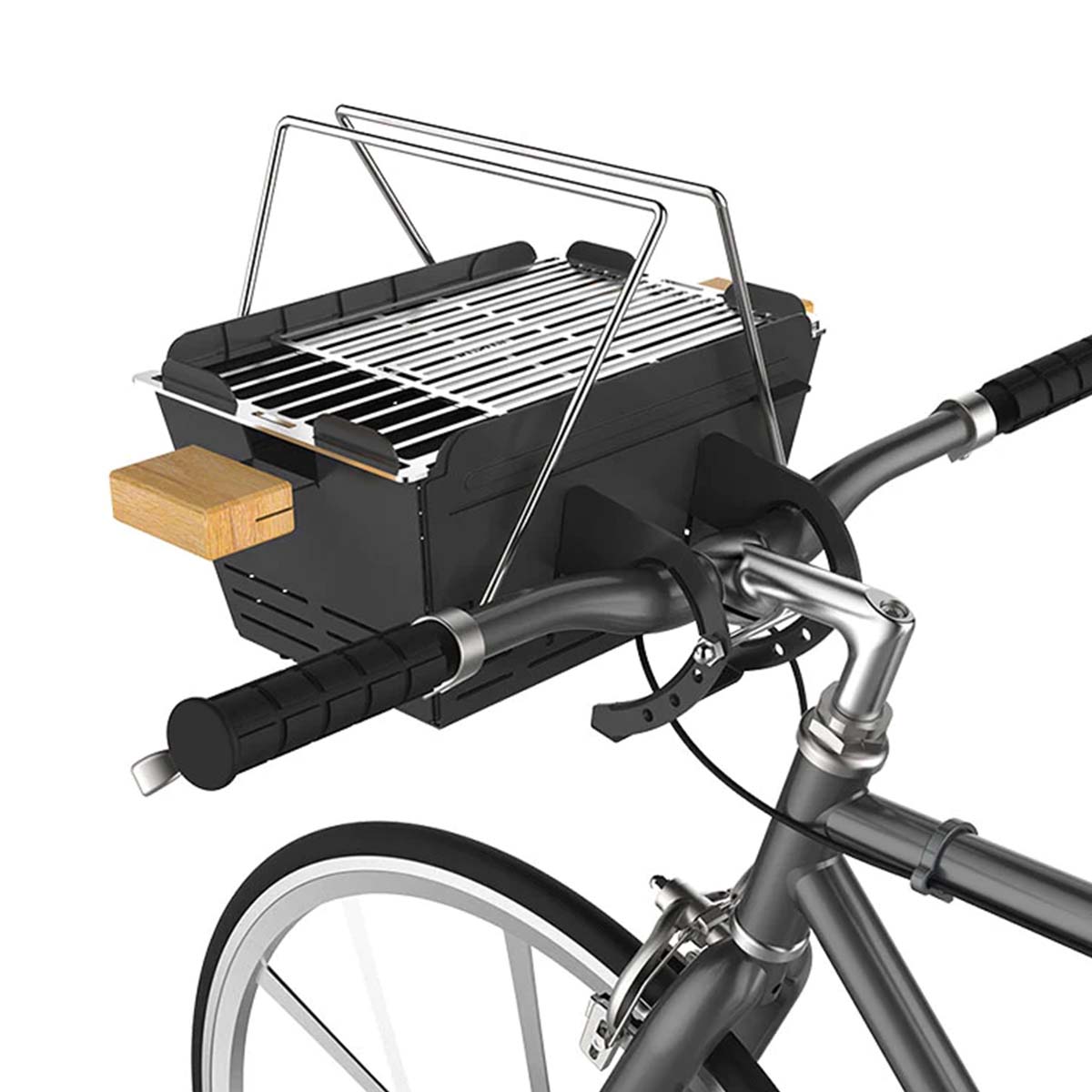 Knister Grill Fahrradhalterung Edelstahl Knister Grill Fahrradhalterung Edelstahl