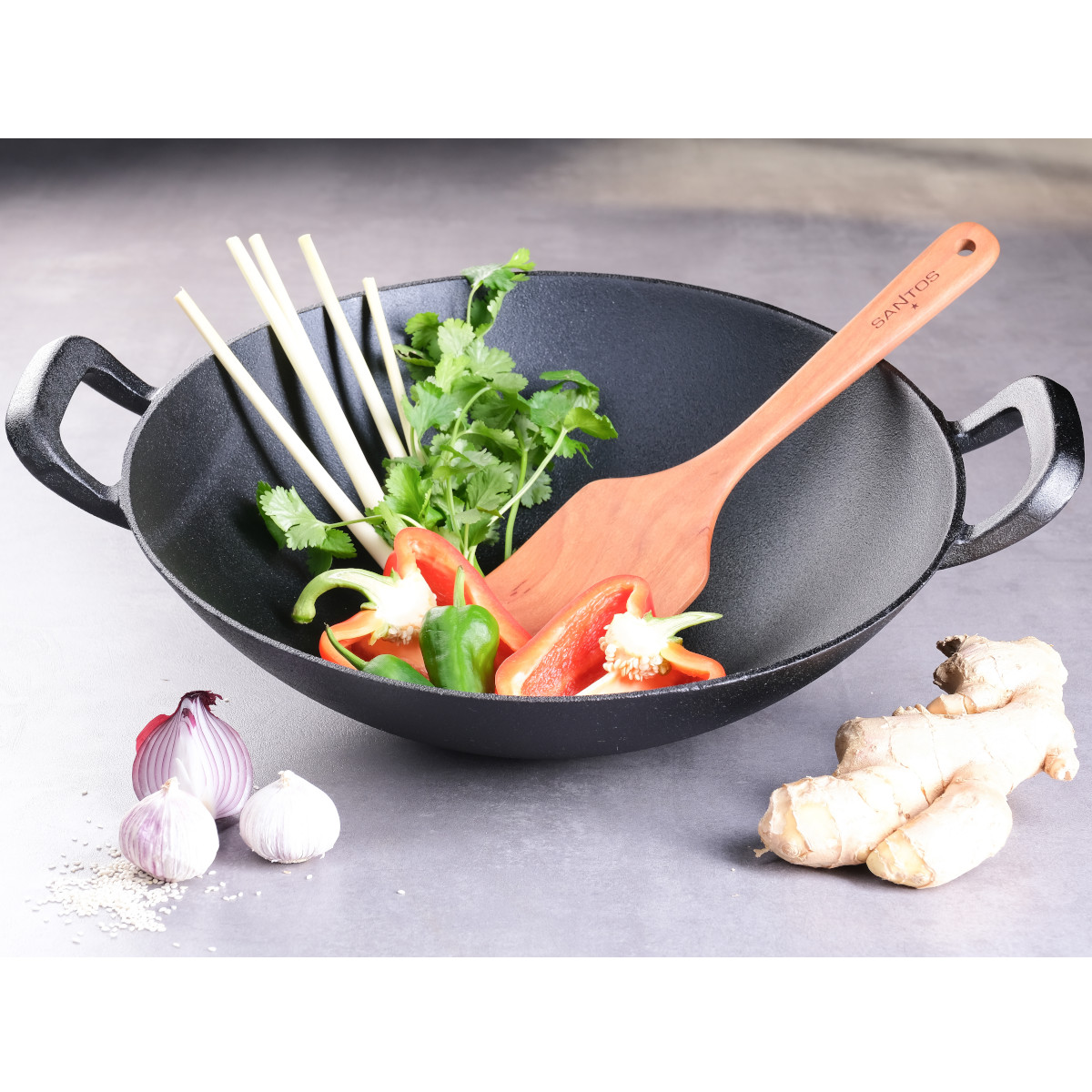Santos Gusseisen Wok Ø 32 cm Santos Gusseisen Wok Ø 32 cm