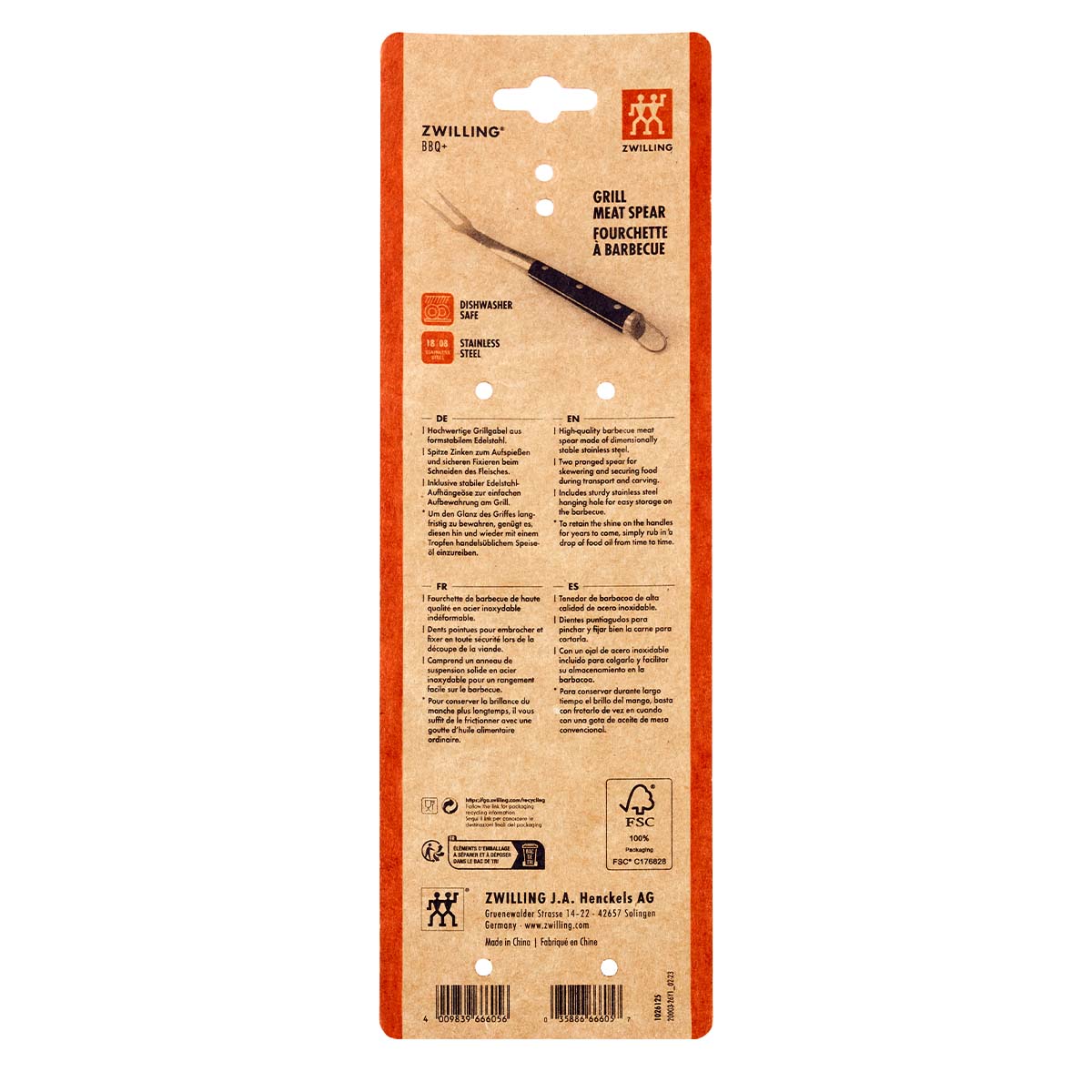 ZWILLING BBQ+ Grillgabel, 41 cm, Edelstahl