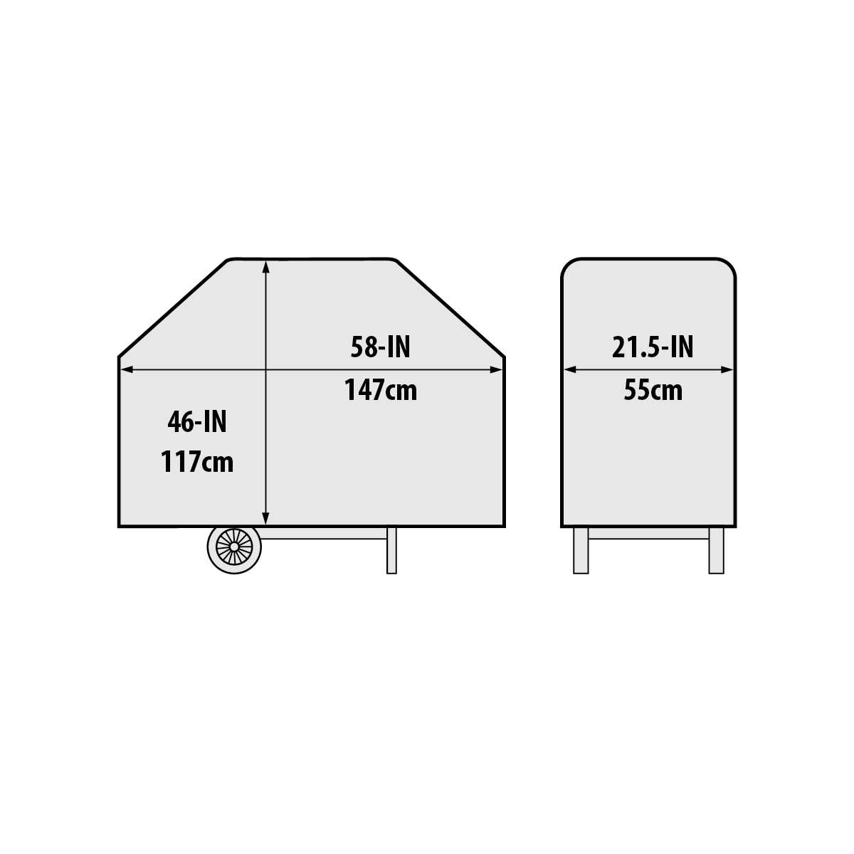 Broil King Schutzhülle Signet, Sovereign 300er, Barone 400er & Crown 400er - Maße