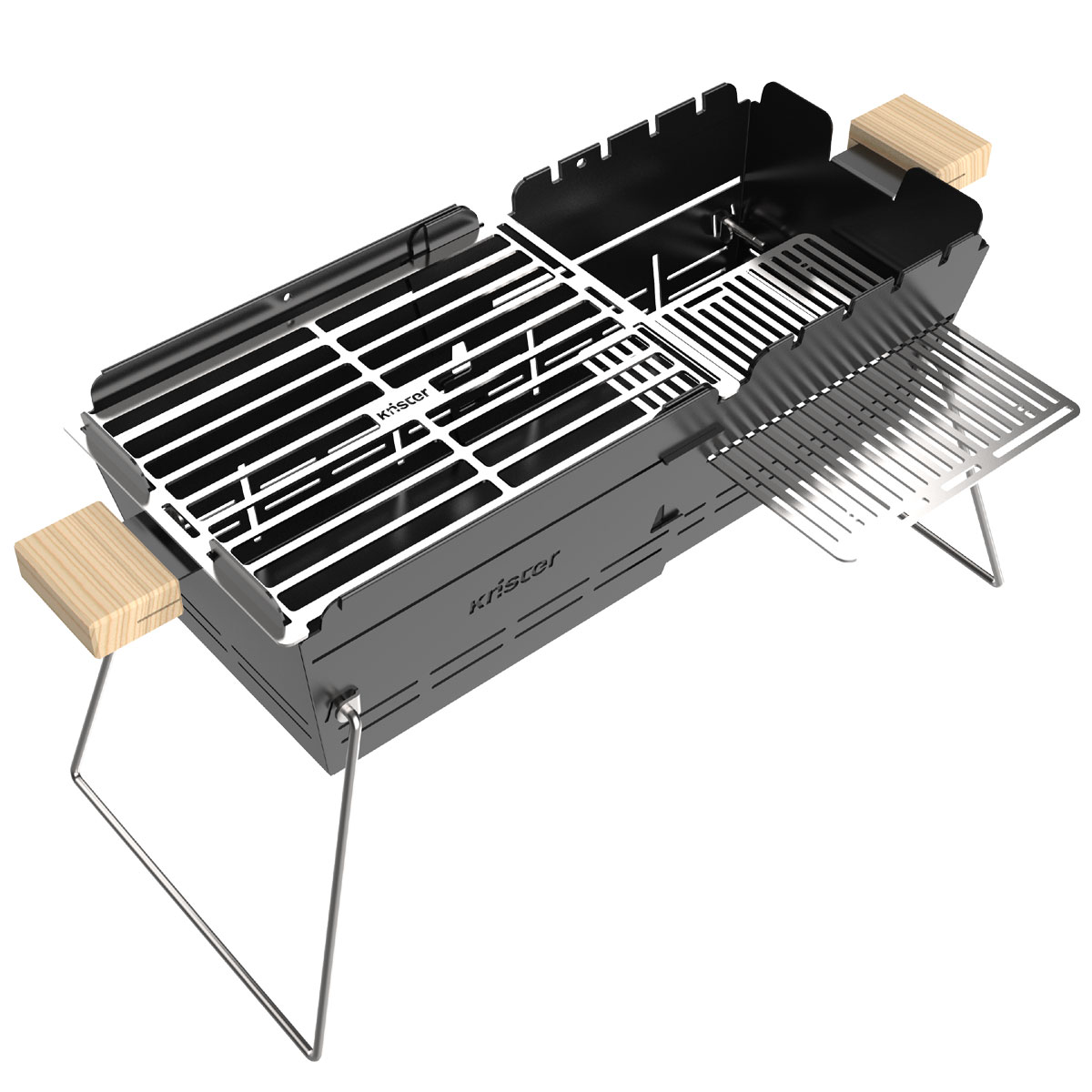 Knister Grill Original – tragbarer Holzkohlegrill