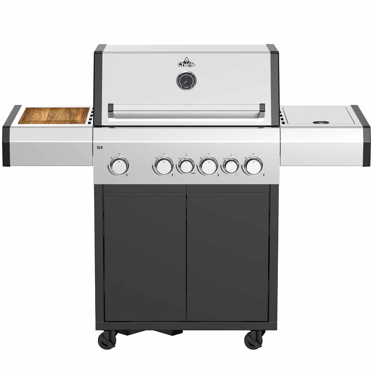 Cheffe G4 Gasgrilll 4-Brenner | Edelstahl | inkl. Abdeckhaube