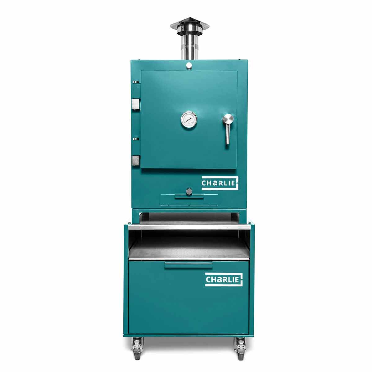 Charlie Oven Cheeky Tischofen auf Charlie Base Cabinet Unterwagen