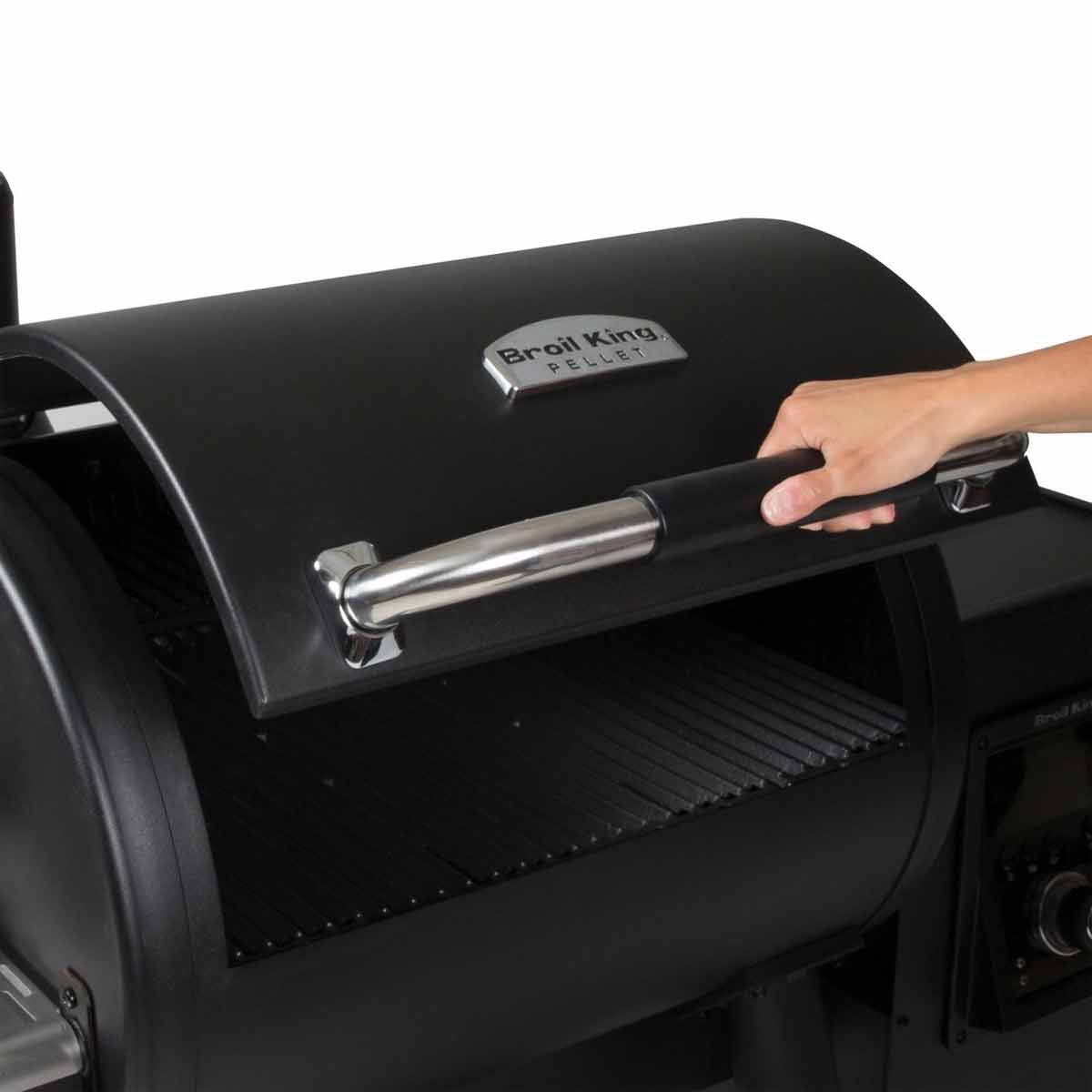 Broil King Regal 500 Pro Pelletgrill, Doppelwandiger Deckel mit Edelstahlgriff Broil King Regal 500 Pro Pelletgrill, Doppelwandiger Deckel mit Edelstahlgriff