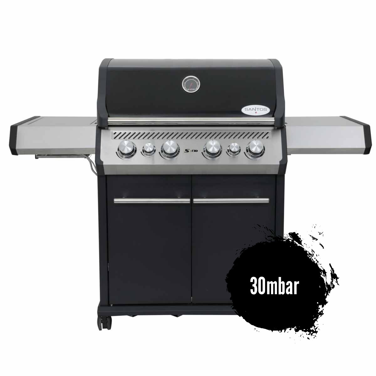 SANTOS S-418 mit | 30 mbar für PT | ES | NL | BE | FR | Schwarz