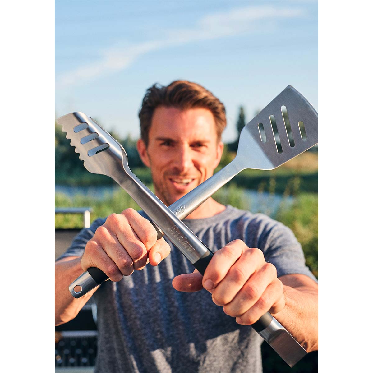 Enders Premium Grillbesteck 3er Set aus Edelstahl