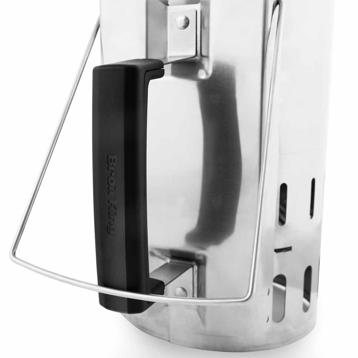 Broil King Anzündkamin | Edelstahl Broil King Anzündkamin, Detail Drahtstabilisatorbügel