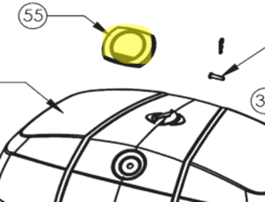 Napoleon Deckelthermometer schwarz PRO285 (X)