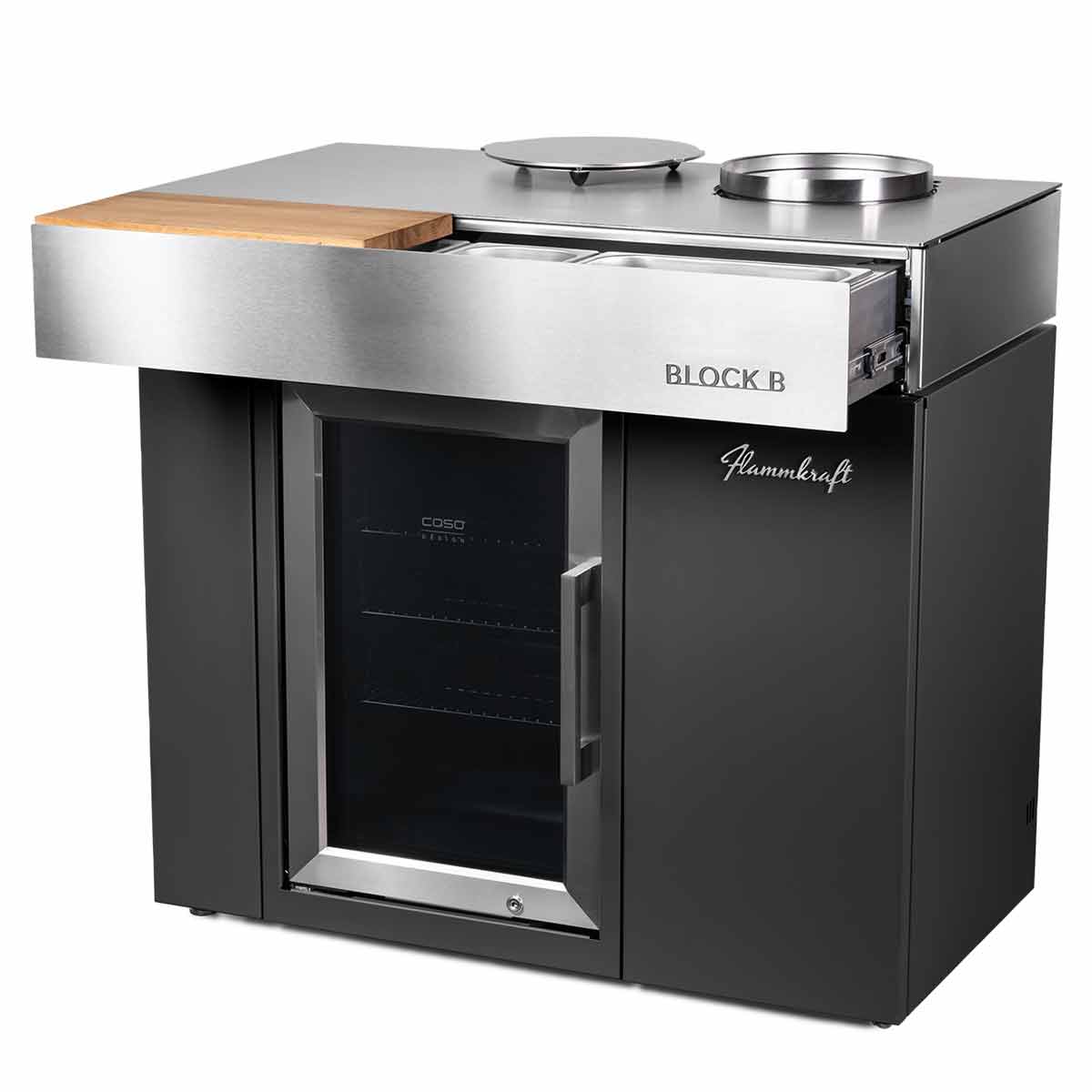 Flammkraft Block B, Flexibles Bar- und Kühlmodul, erweiterte Arbeitsfläche