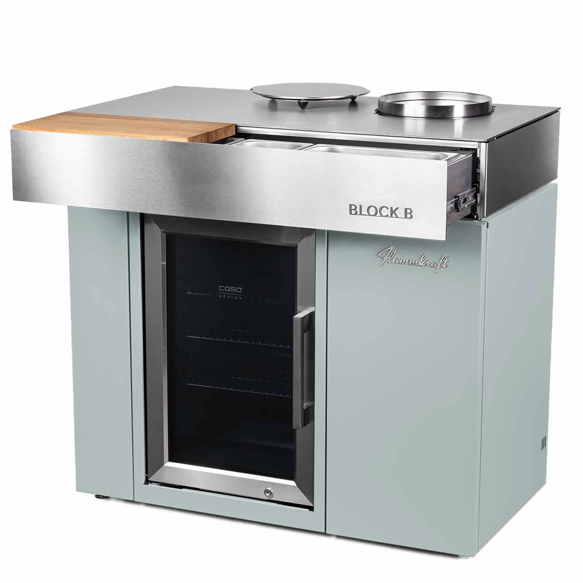 Flammkraft Block B, Flexibles Bar- und Kühlmodul, erweiterte Arbeitsfläche