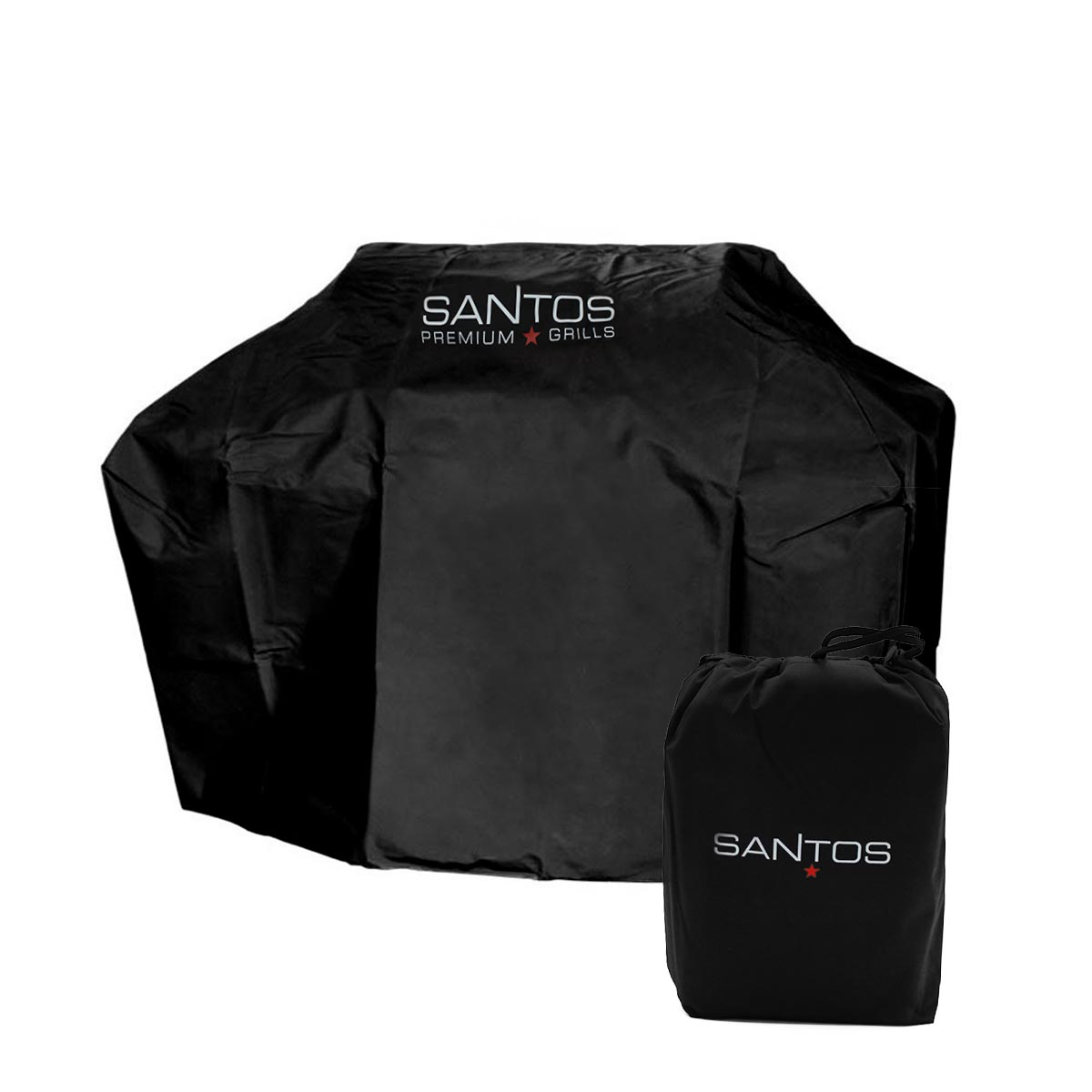 SANTOS S-518 All Black mit Seiten- und Heckbrenner, Schwarz Komplettpaket