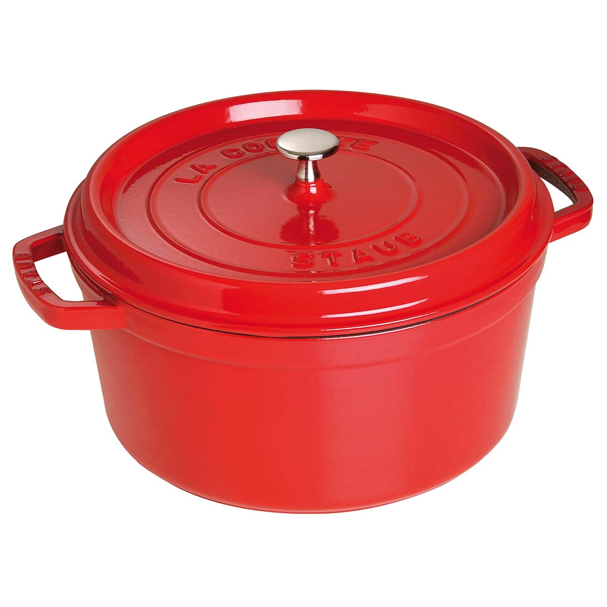 STAUB Cocotte, 28 cm, Kirsch-Rot, Gusseisen