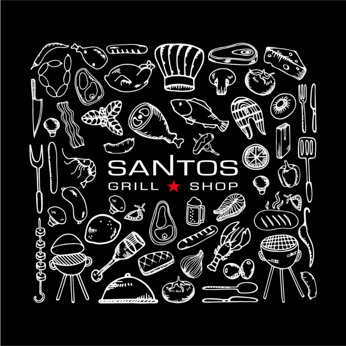 SANTOS Servietten BBQ gemischt 33x33cm