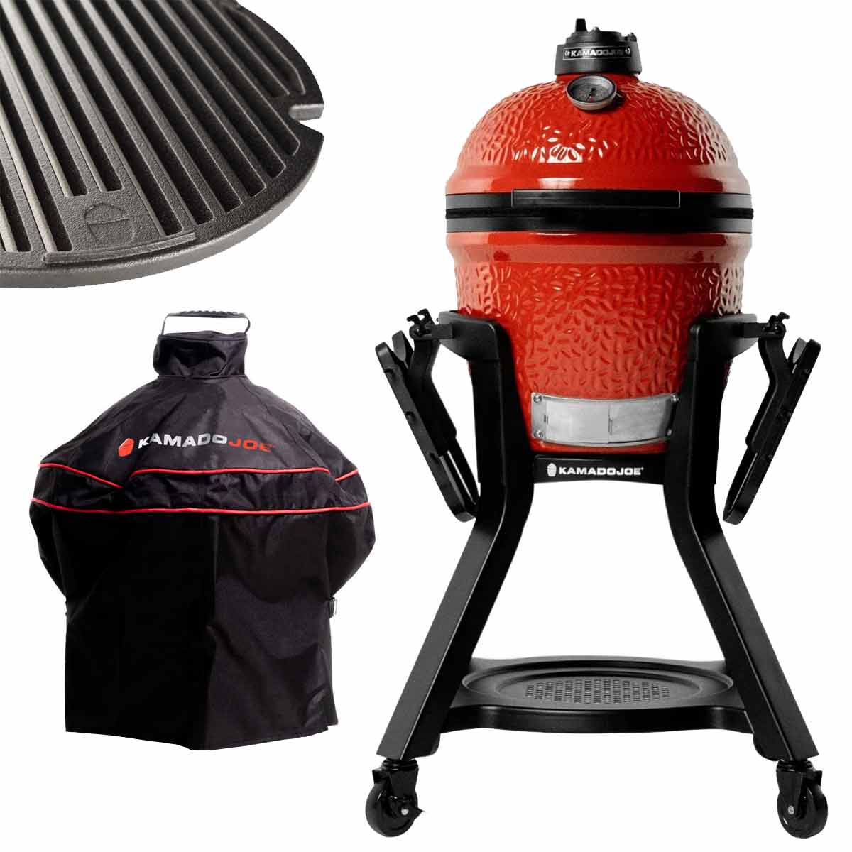 Kamado Joe Junior Celebration Pack: Joe Junior Keramikgrill, Unterwagen, Gussrost & Abdeckhaube Kamado Joe Junior Celebration Pack: Joe Junior Keramikgrill, Unterwagen, Gussrost & Abdeckhaube