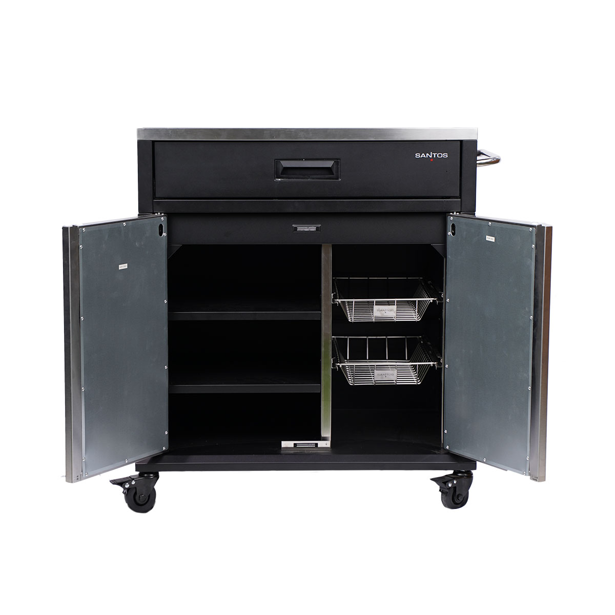 SANTOS BBQ Cart Pro in Matt Schwarz