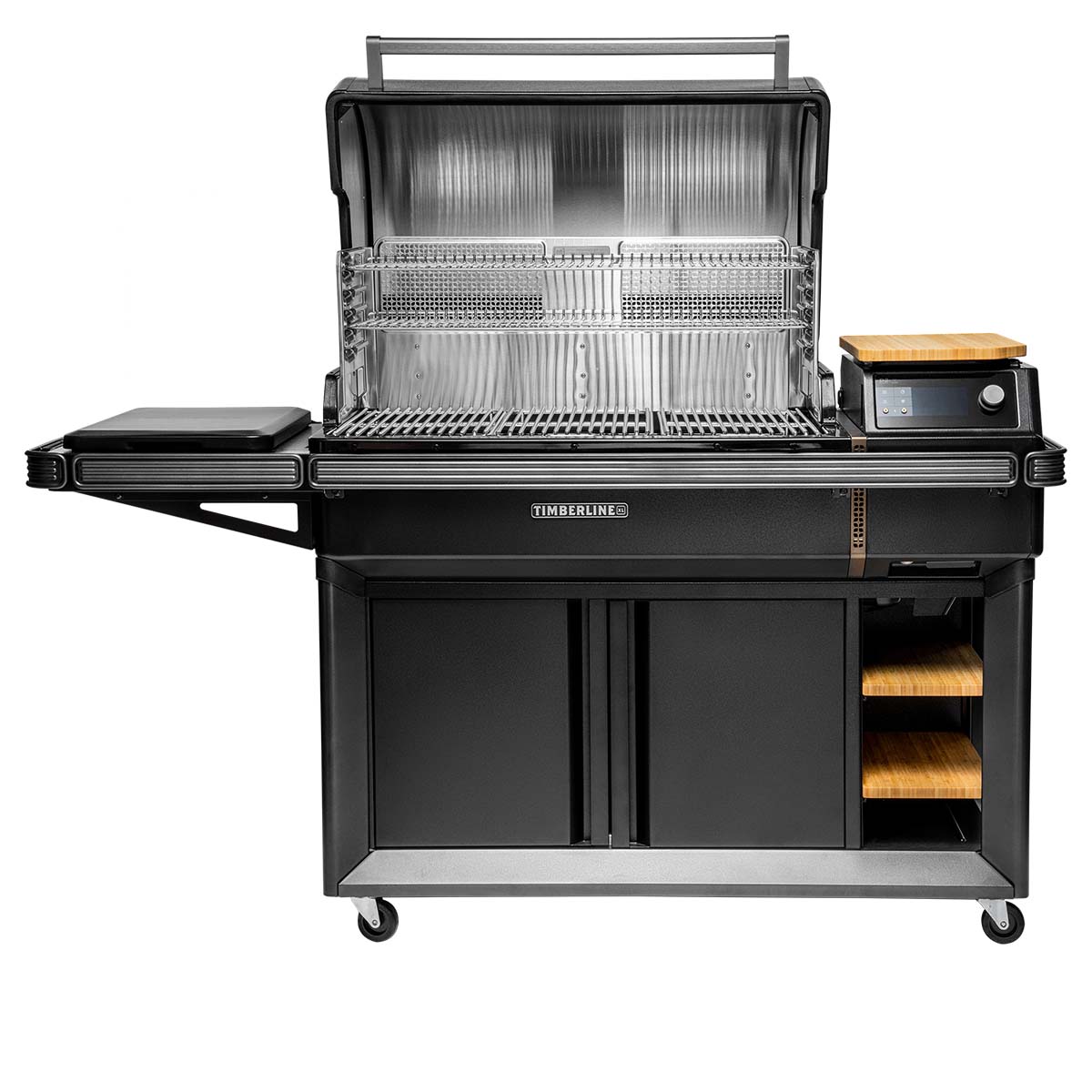 Traeger Pelletgrill Timberline XL, Schwarz geöffnet