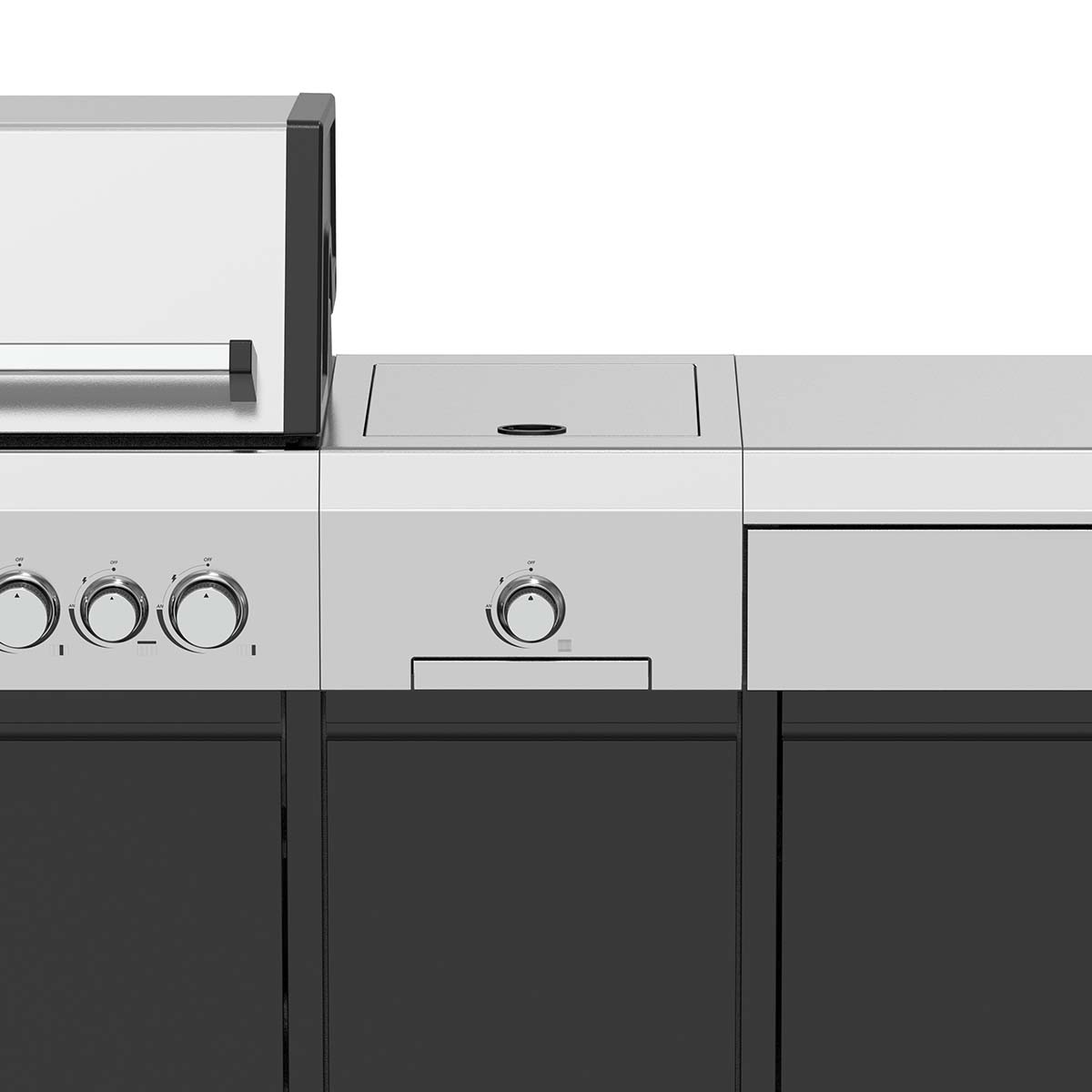 Cheffe G4 Modular-Grill XL200 – Base + M80 Storage + M40 Sizzle