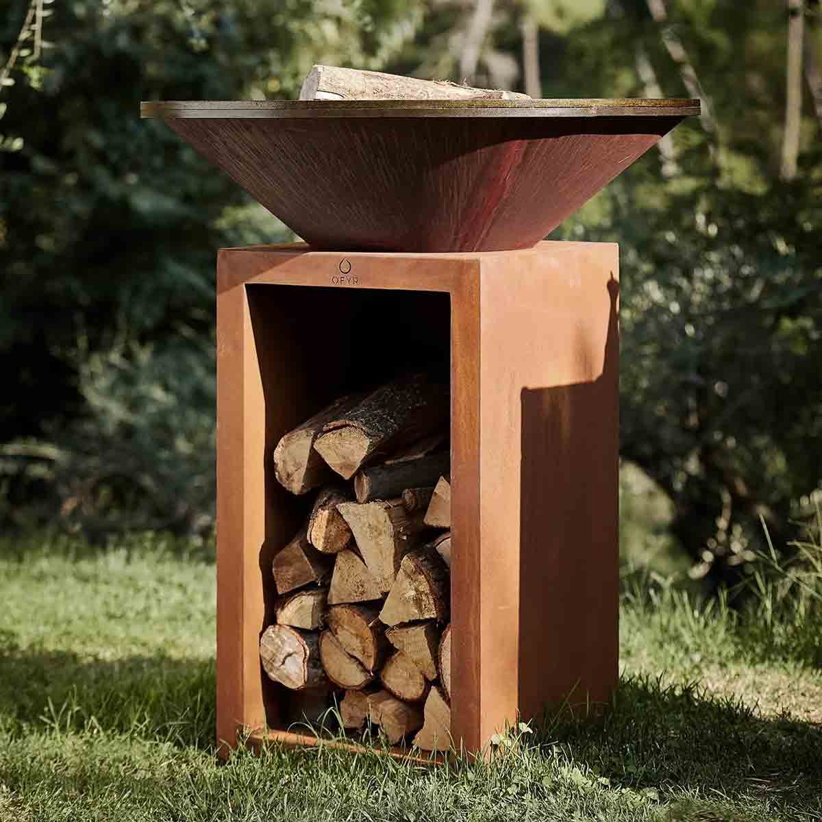 OFYR Feuerplatte Classic+ Storage 85, Corten