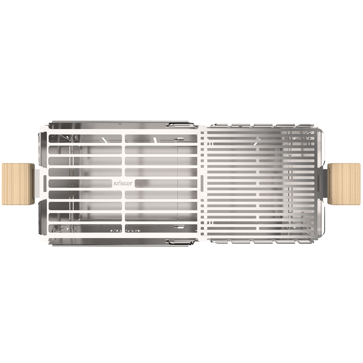 Knister Grill Premium – tragbarer Holzkohlegrill aus Edelstahl Knister Grill Premium – tragbarer Holzkohlegrill aus Edelstahl