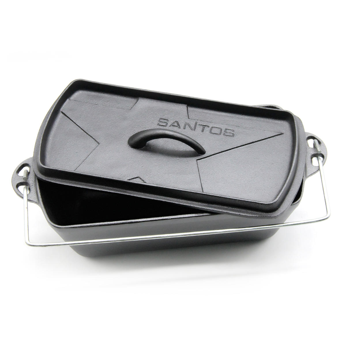 SANTOS Kastenform aus Gusseisen mit Henkel, 39 x 17cm  SANTOS Kastenform aus Gusseisen mit Henkel, 39 x 17cm