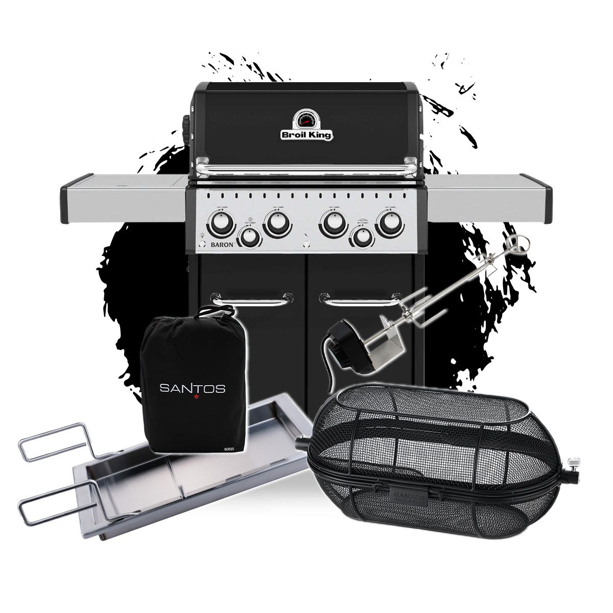Broil King Baron 490 Komplettset inkl. Drehspieß | Einsatzpfanne | Abdeckhaube | Drehspießkorb Broil King Baron 490 Komplettset inkl. Drehspieß | Einsatzpfanne | Abdeckhaube | Drehspießkorb