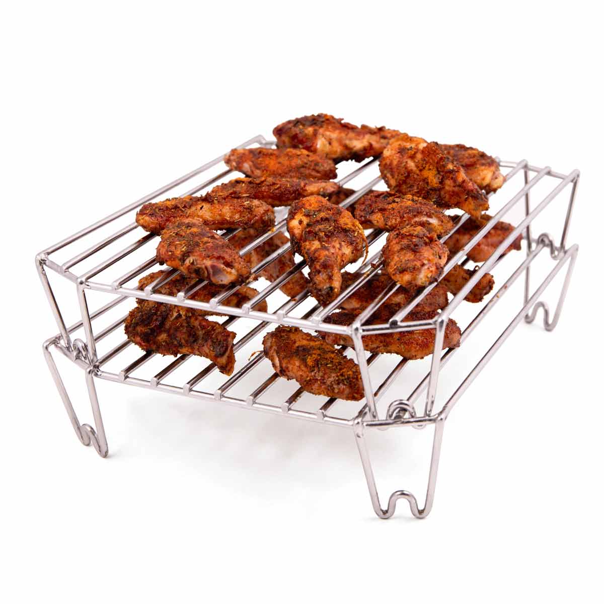 Broil King Stack-a-Rack in Verwendung, Chicken Wings
