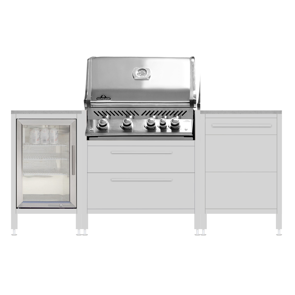 Burnout Kitchen BBQ Block Smoke | Napoleon Sondermodell Prestige 500 Einbaugrill