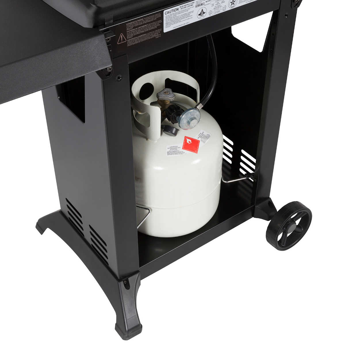 Broil King Gem 310, Schwarz Unterschrank mit Gasflaschen Integration