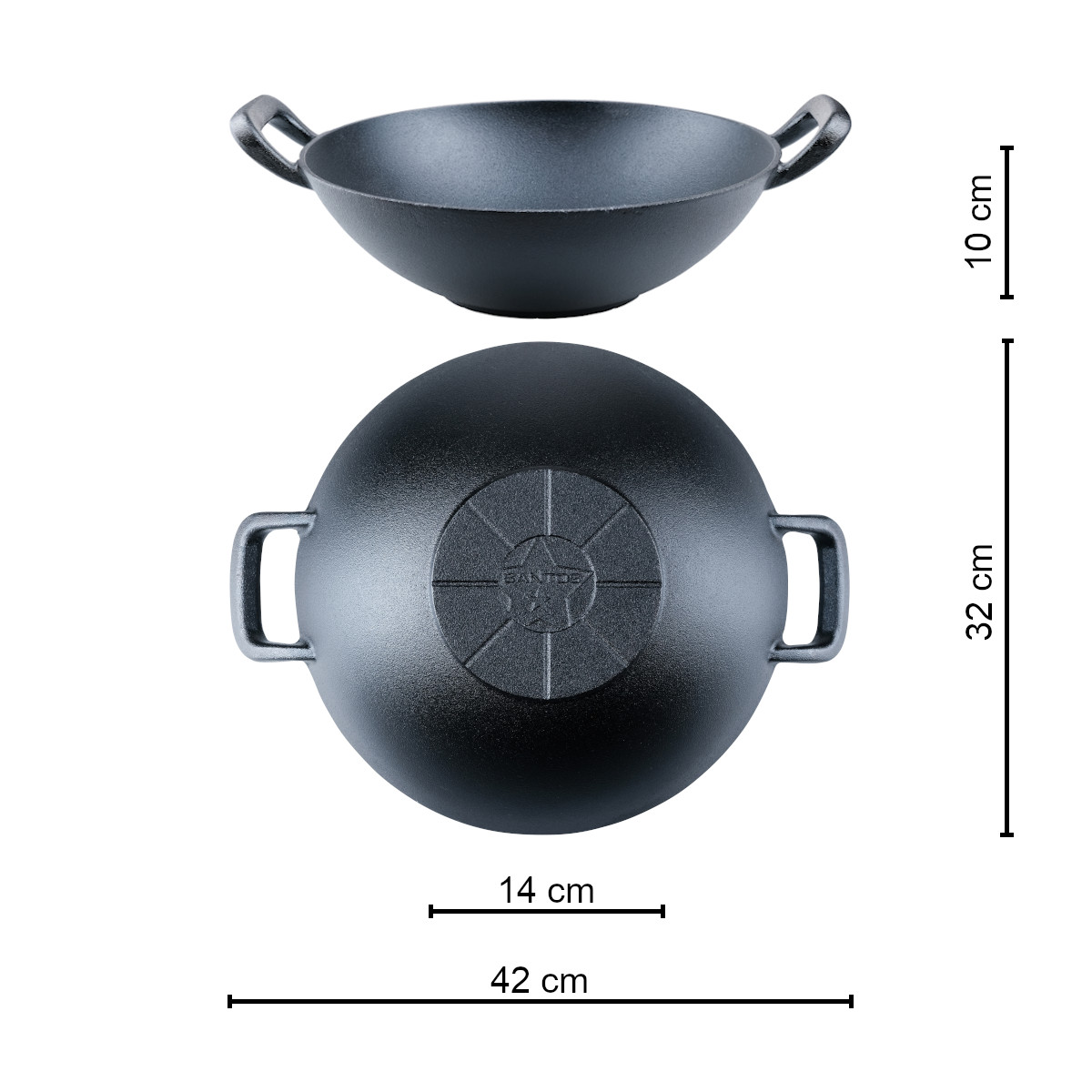 Santos Gusseisen Wok Ø 32 cm Santos Gusseisen Wok Ø 32 cm