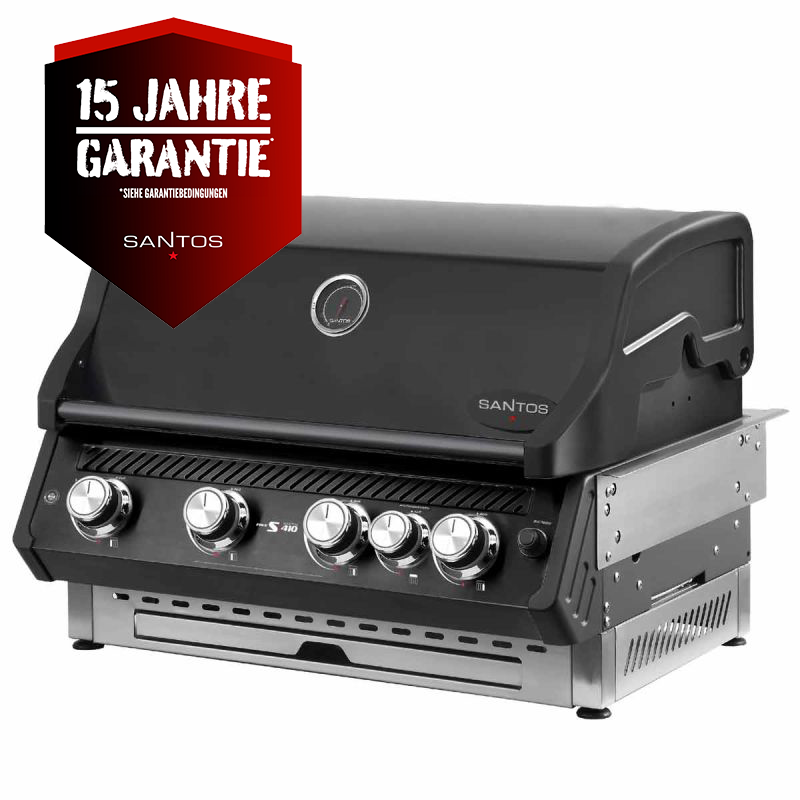 SANTOS Free S-410 PRO Einbaugrill | Heckbrenner | All Black