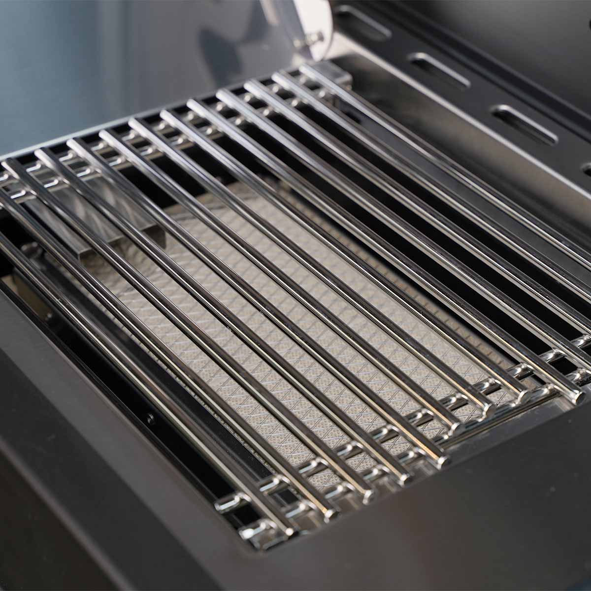 SANTOS S-418 Pro Schwarz, 800 °C Infrarot Seitenbrenner mit Edelstahlrost