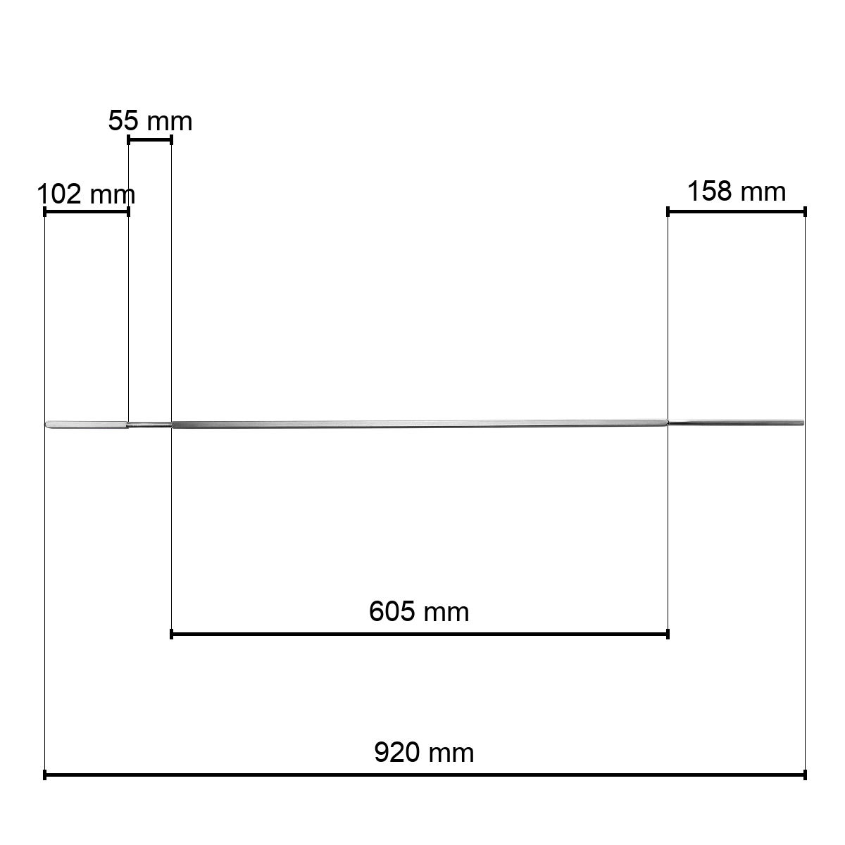 SANTOS Universal Drehspieß, 920 mm