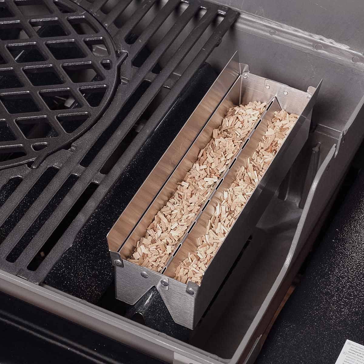 SANTOS Smokerbox für Weber Gasgrills, 30 x 8,6 x 6,6 cm