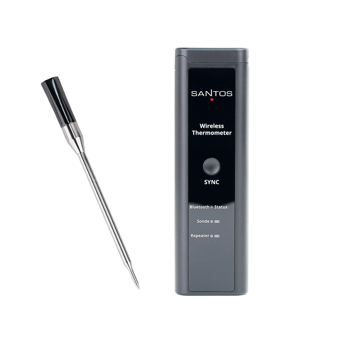 SANTOS Bluetooth Grillthermometer inkl. Ladestation | 150 m Reichweite SANTOS Bluetooth Grillthermometer inkl. Ladestation | 150 m Reichweite