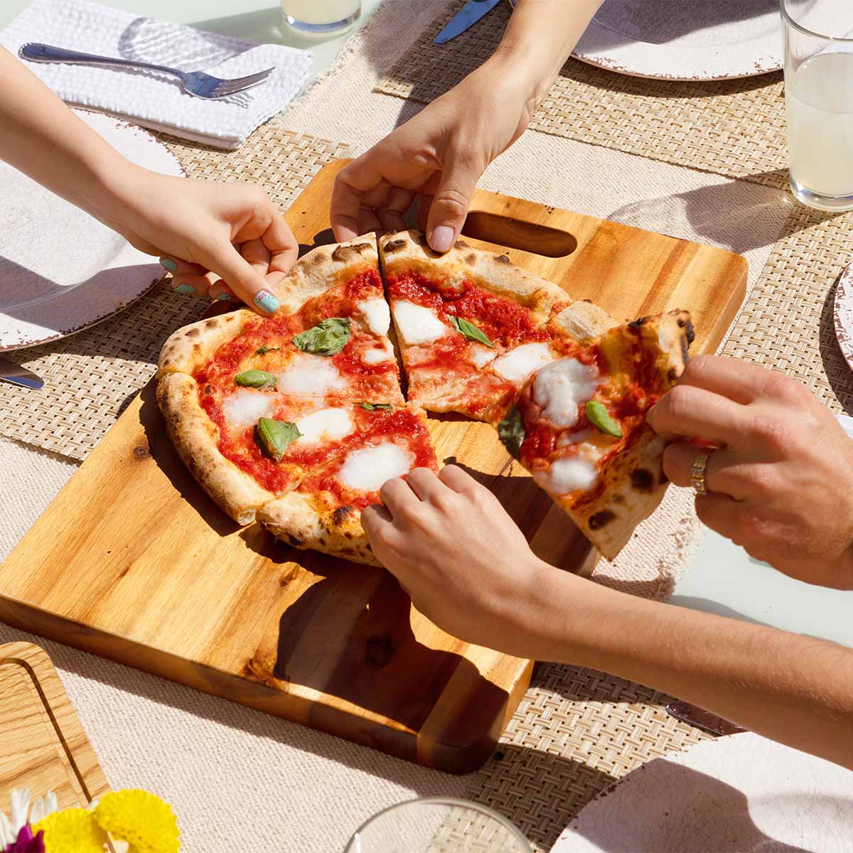Alfa Pizzaofen 4 Pizze mit Stand, Holz, Kupfer