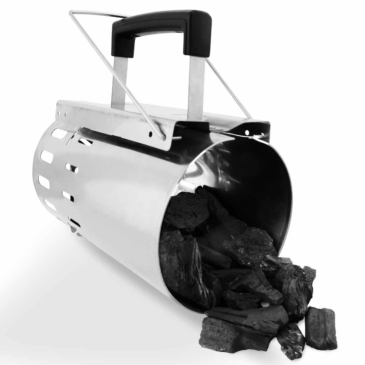 Broil King Anzündkamin | Edelstahl Broil King Anzündkamin mit Holzkohle