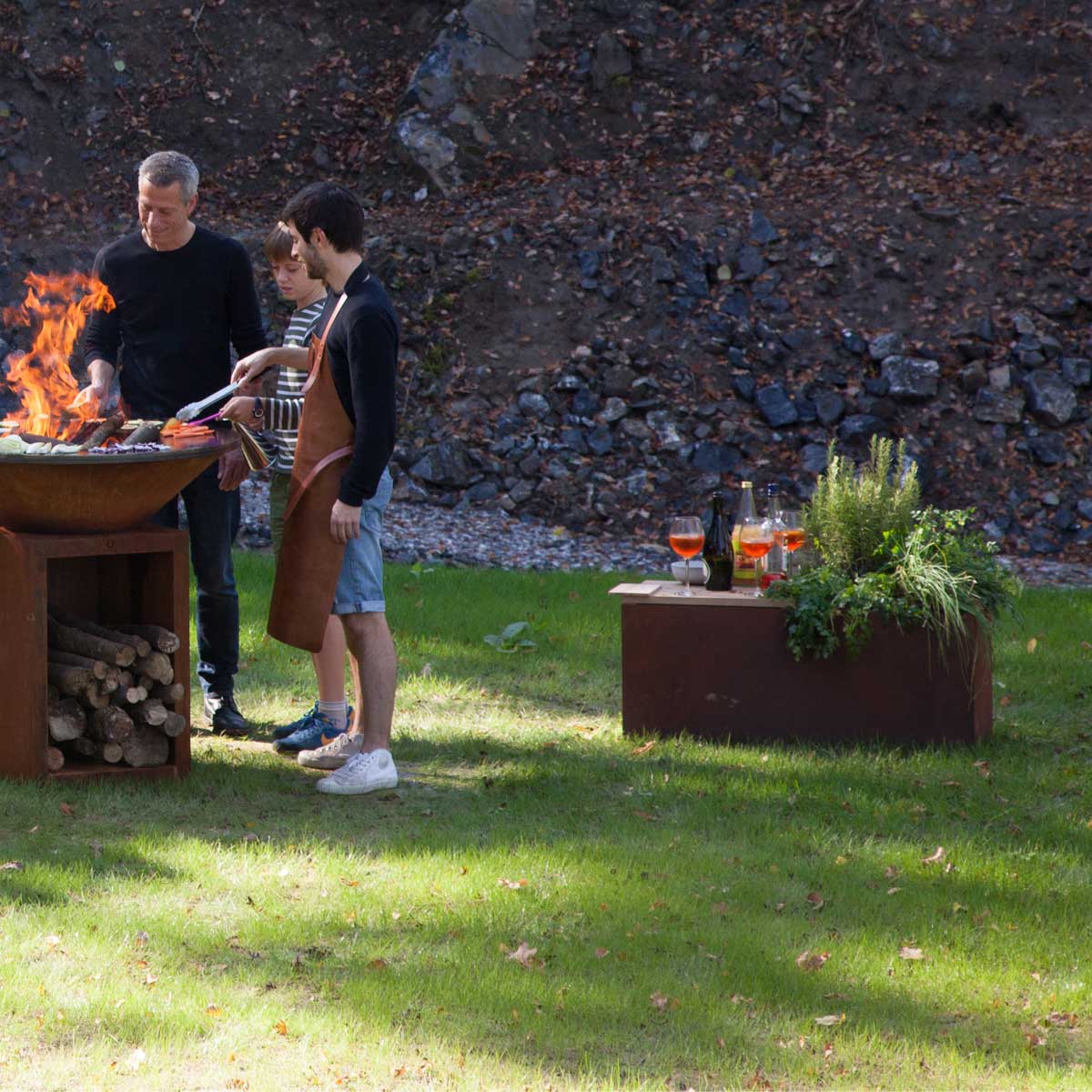 OFYR Herb Garden Bench Corten Sitzbank