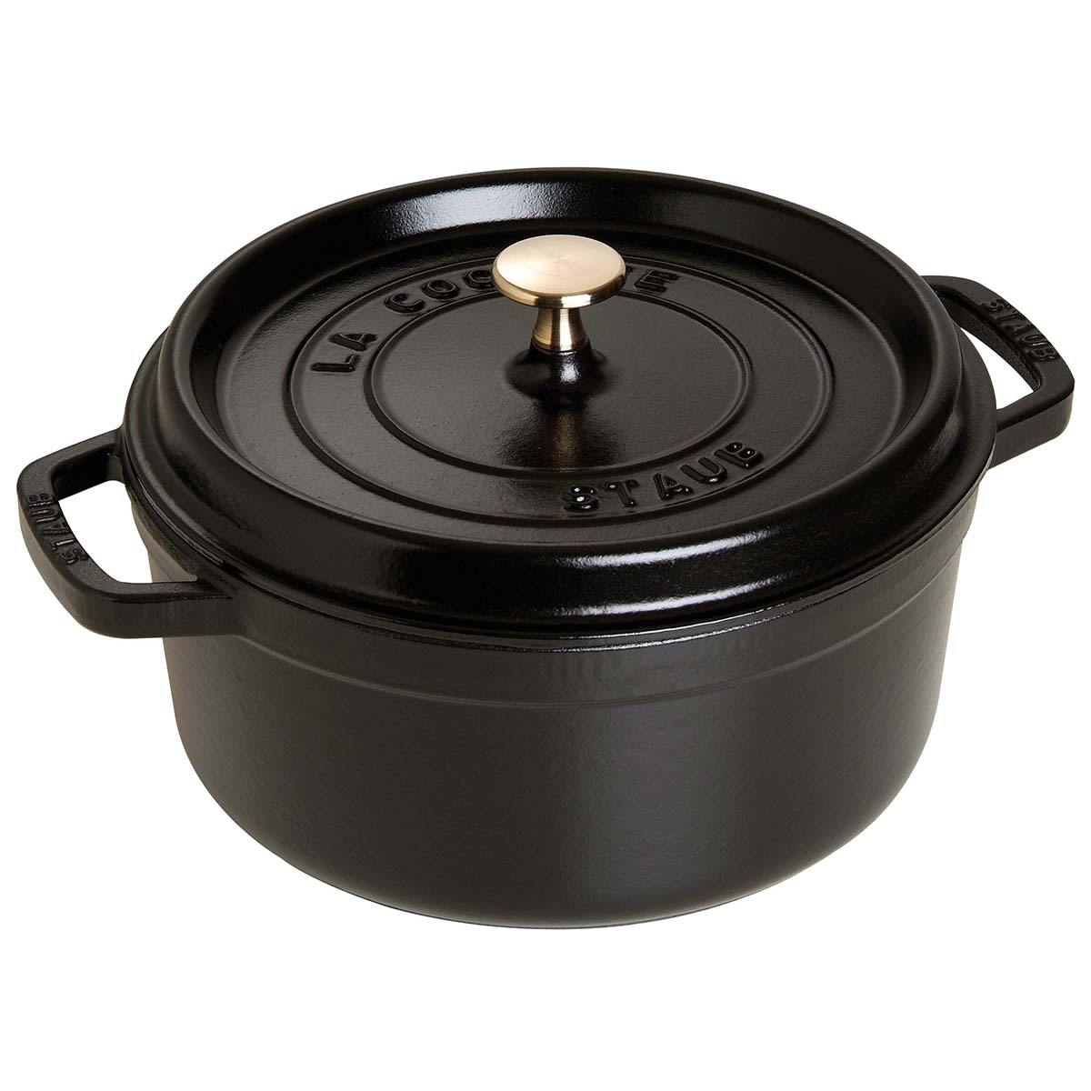 STAUB Cocotte 24 cm, Schwarz, Gusseisen