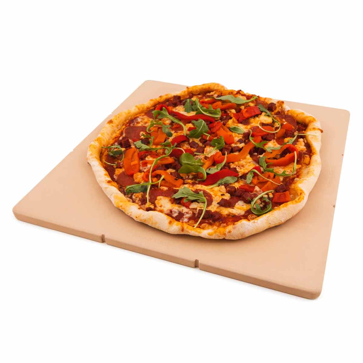 Broil King Pizzastein mit gebackener Pizza
