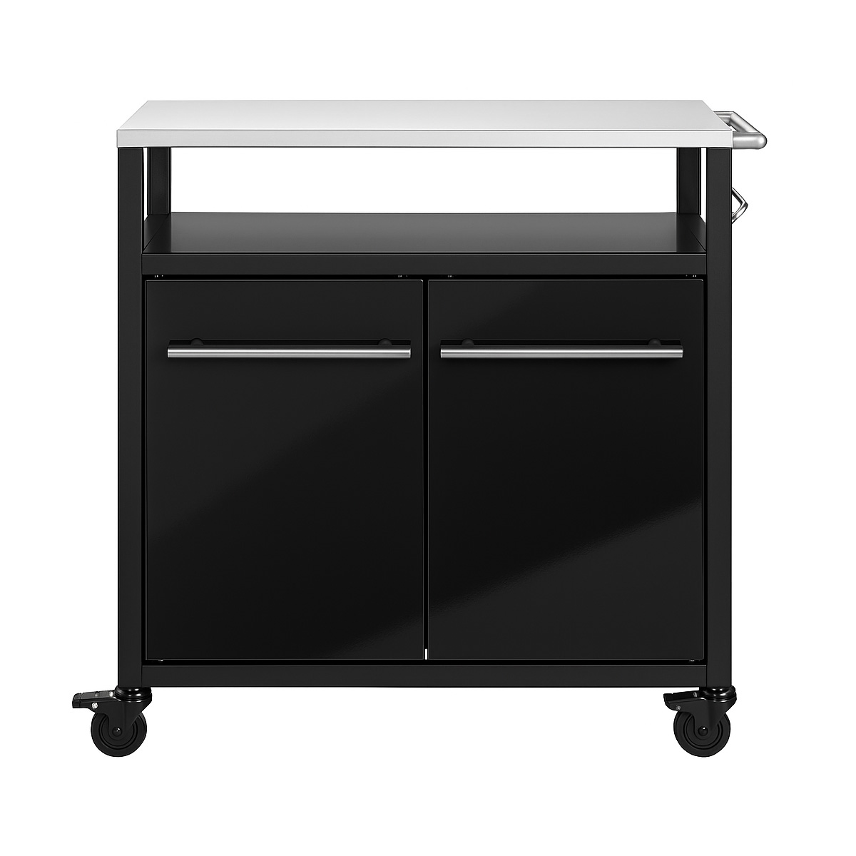 SANTOS BBQ Cart | 2 Türen | Glänzend All Black