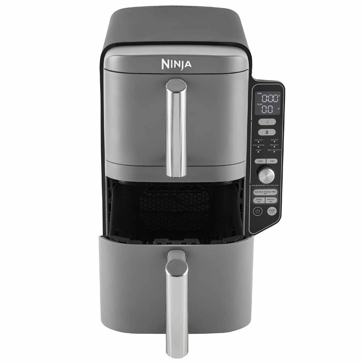 Ninja Double Stack XL 2‑Ebenen Heißluftfritteuse 9,5 Liter in Grau