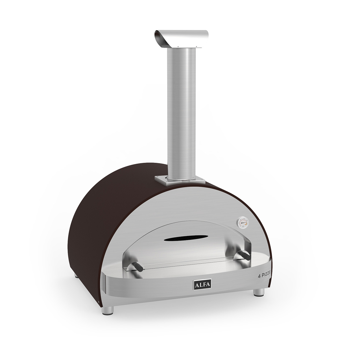 Alfa Pizzaofen 4 Pizze ohne Stand, Holz, Kupfer