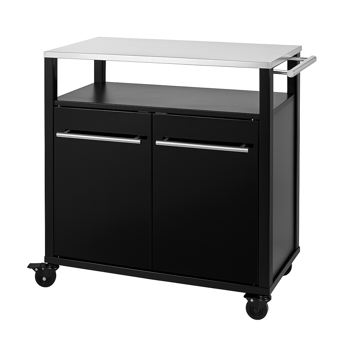 SANTOS BBQ Cart | 2 Türen | Glänzend All Black